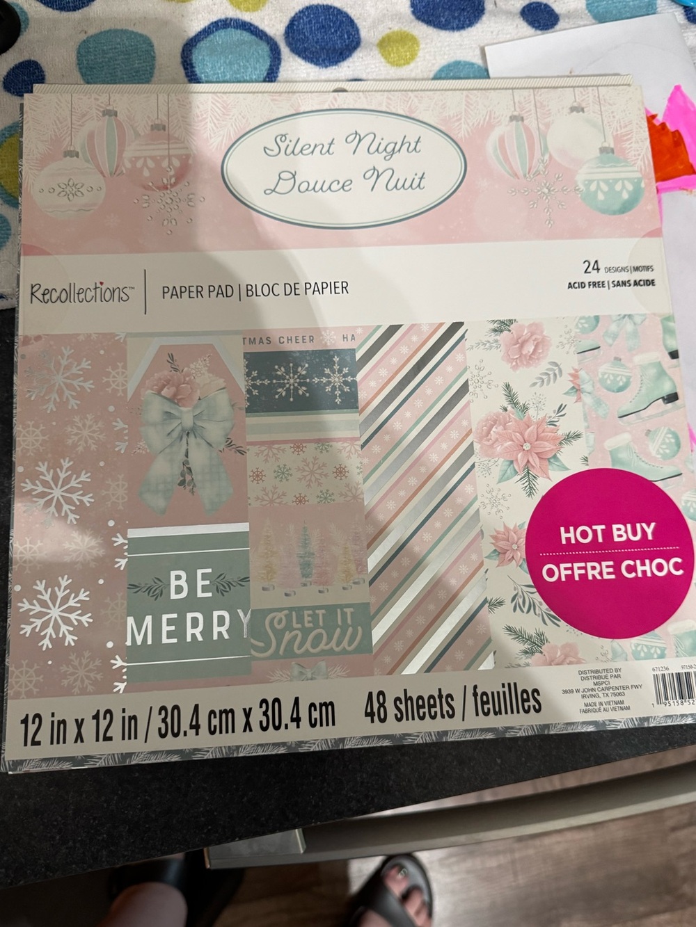 Pastel Christmas scrapbook paper pad